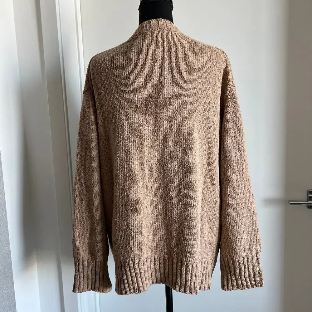 J Crew Marina V-Neck Cardigan Womens Large CM461 Pebble Shore